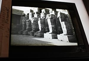 Magic Lantern Slide Statues Of Ramses at Karnak 1920's