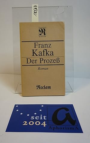 Bild des Verkufers fr Der Proze. Roman. zum Verkauf von AphorismA gGmbH