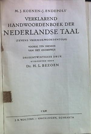 Bild des Verkufers fr Verklarend Handwoordenboek der Nederlandse Taal. zum Verkauf von books4less (Versandantiquariat Petra Gros GmbH & Co. KG)