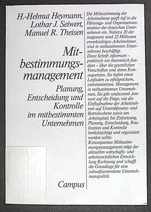 Seller image for Mitbestimmungsmanagement : Planung, Entscheidung und Kontrolle im mitbestimmten Unternehmen. for sale by books4less (Versandantiquariat Petra Gros GmbH & Co. KG)
