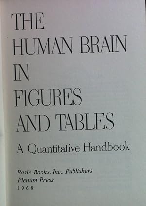 Bild des Verkufers fr The Human Brain in Figures and Tables: A Quantitative Handbook. zum Verkauf von books4less (Versandantiquariat Petra Gros GmbH & Co. KG)