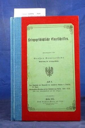 Bild des Verkufers fr Kriegsgeschichtliche Einzelschriften Heft 6 zum Verkauf von Buch- und Kunsthandlung Wilms Am Markt Wilms e.K.