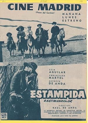 ESTAMPIDA. Publicidad original de Prensa - Cine Mexicano