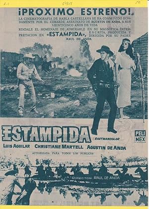 ESTAMPIDA. Publicidad original de Prensa - Cine Mexicano