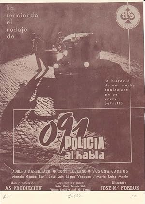 091 POLICIA AL HABLA: Director: José Mª. Forqué - Actores: Adolfo Marsillach, Tony Leblanc, Susan...