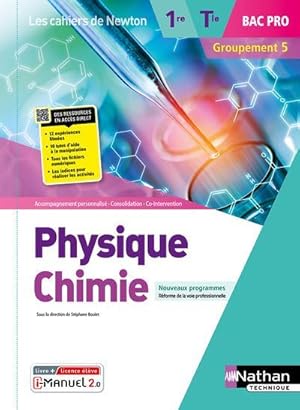 les cahiers de Newton : physique-chimie : 1re/terminale : bac pro : groupement 5 : livre + licenc...