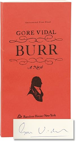 Burr (Uncorrected Proof, signed by the author)