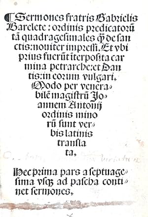 Sermones tam quadrigesimales.Lugduni, per Jacobu Myt, 1524.