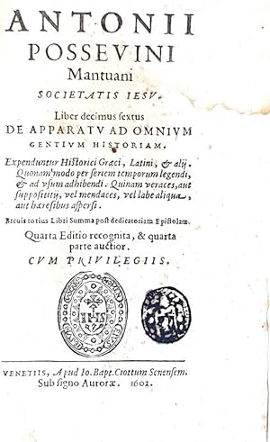 Liber decimus sextus De apparatu ad omnium gentium historiam. Expeduntur historici graeci, latini...