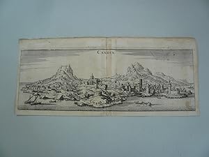 Iraklio/Crete,anno 1646, Merian Matthäus townview, edited by Matthäus Merian in his Neuwe Archont...