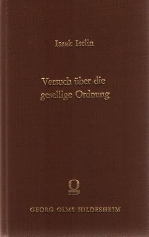 Bild des Verkufers fr Versuch ber die gesellige Ordnung. zum Verkauf von Fundus-Online GbR Borkert Schwarz Zerfa