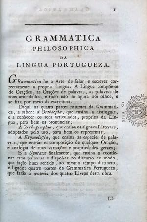 Grammatica Philosophica Da Lingua Portug PDF, PDF