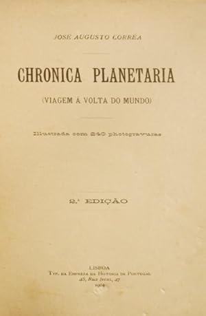 Seller image for CHRONICA PLANETARIA (VIAGEM  VOLTA DO MUNDO). for sale by Livraria Castro e Silva