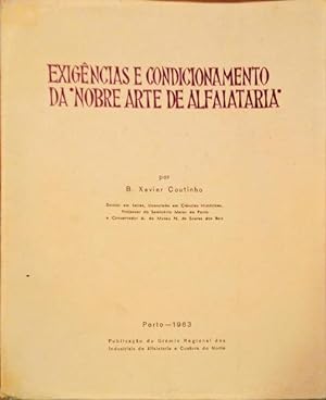 Seller image for EXIGNCIAS E CONDICIONAMENTO DA NOBRE ARTE DE ALFAIATARIA. for sale by Livraria Castro e Silva