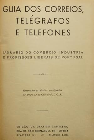 GUIA DOS CORREIOS, TELÉGRAFOS E TELEFONES.