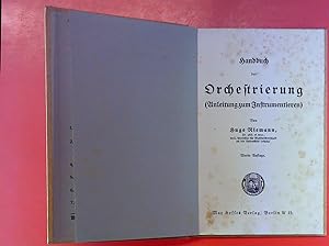 Bild des Verkufers fr Handbuch der Orchestrierung, Band 31. Anleitung zum Instrumentieren zum Verkauf von biblion2