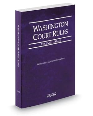 Image du vendeur pour Washington Court Rules - State, 2014 ed. (Vol. I, Washington Court Rules) mis en vente par Redux Books