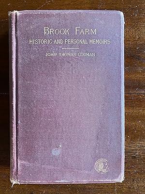 Image du vendeur pour Brook Farm, Historic and Personal Memoirs mis en vente par Douglas Park Media