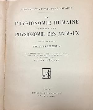 La physionomie humaine comparee a la physionomie des animaux