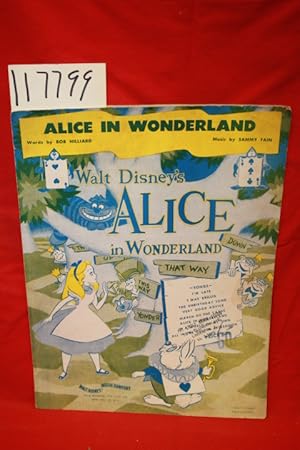 Imagen del vendedor de Walt Disney's Alice in Wonderland Sheet Music a la venta por Princeton Antiques Bookshop