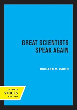 Seller image for Great Scientists Speak Again for sale by GreatBookPrices