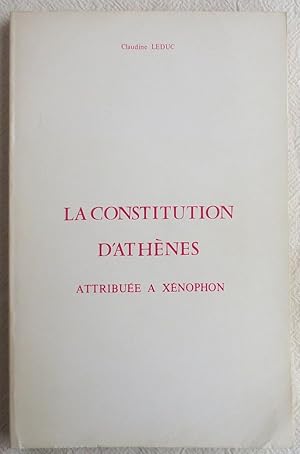 Image du vendeur pour La Constitution d'Athnes attribue  Xnophon mis en vente par VersandAntiquariat Claus Sydow