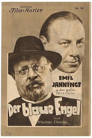 Emil Jannings in dem großen Sprechfilm Der blaue Engel mit Marlene Dietrich.
