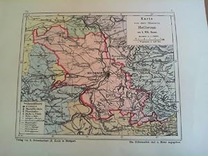 Karte von dem Oberamt Heilbronn. 1:150 000. Farblithographie