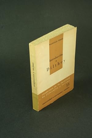 Bild des Verkufers fr Introduccin a Dilthey. zum Verkauf von Steven Wolfe Books