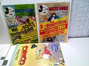 Konvolut bestehend aus 3 Bänden/Heften , zum Thema: Micky Maus Comics.