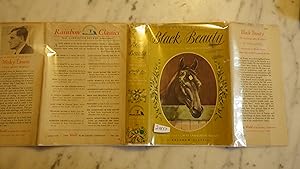 Seller image for BLACK BEAUTY Autobiography of a Horse, BY ANNA SEWELL , RAINBOW CLASSICS # R-2 IN ILLUSTRATED YELLOW DUSTJACKET OF HORSE IN OVAL, ILLUSTRATED BY WESLEY DENNIS ,1ST EDITION , STATED 1ST PRINTING APRIL 1946 ON COPYRIGHT PG for sale by Bluff Park Rare Books