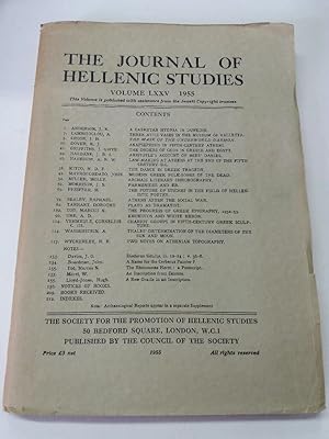 Image du vendeur pour The Journal of Hellenic Studies. Volume LXXV, 1955. mis en vente par Plurabelle Books Ltd