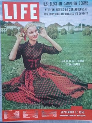 Life International Magazine September 17,1956. Western Movies. U.S. Election.