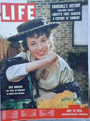 Life International Magazine May 14,1956. Julie Andrews. Churchill.