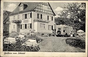Ansichtskarte / Postkarte Wolfshausen Weimar Lahn, Gasthof, Terrasse - Bes. Otto Werner