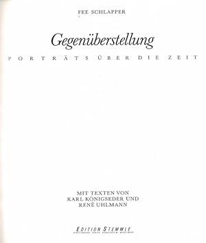 Seller image for Gegenberstellung. Portrts ber die Zeit for sale by Schueling Buchkurier