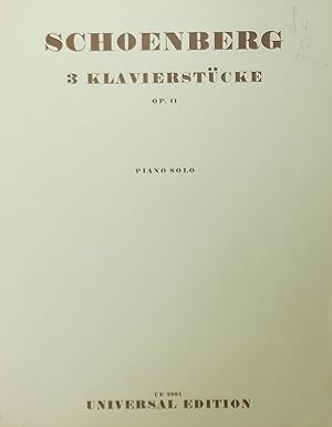 Drei Klavierstucke (3 Piano Pieces), Op.11 (Revidiert 1924)