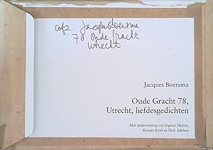 Bild des Verkufers fr Oude Gracht 78, Utrecht, Liefdesgedichten zum Verkauf von Klondyke