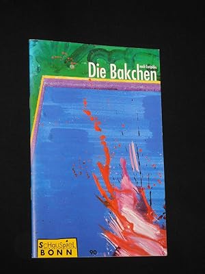 Bild des Verkufers fr Programmheft 90 Schauspiel Bonn 1996/97. DIE BAKCHEN nach Euripides. Insz.: Barbara Bilabel, Bhnenbild: B. Bilabel/ Claudia Rll, Kostme: Heide Kastler. Mit Andreas Seifert, Horst Fassel, Ulrich Kuhlmann, Vincent Leittersdorf, Barbara Nsse, Karsten Gaul, Uwe Rathsam, Ernest Allan Hausmann, Juliane Wieninger, Christine Urspruch zum Verkauf von Fast alles Theater! Antiquariat fr die darstellenden Knste