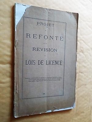 Projet de refonte et de revision des Lois de licence