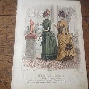 GRAVURES du MONITEUR de la MODE cinq en couleurs