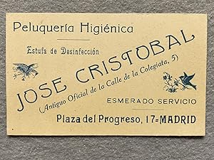 Tarjeta de Visita - PELUQUERÍA HIGIÉNICA JOSÉ CRISTOBAL.