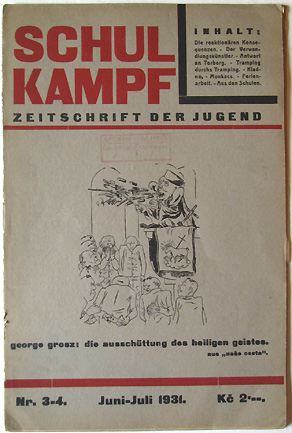 Schulkampf. Zeitschrift der Jugend. Nr. 3-4, Juni-Juli 1931.