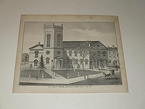 Immagine del venditore per 1879 Engraving of "First Presbyterian Church, Carlisle, Pa." venduto da rareviewbooks