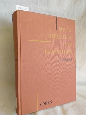 Bild des Verkufers fr Social Structure and Personality: A Casebook. zum Verkauf von Versandantiquariat Waffel-Schrder