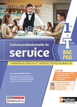 culture professionnelle du service : 1re/terminale : bac pro CSR : livre + licence élève (édition...