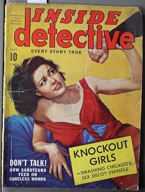 Image du vendeur pour INSIDE DETECTIVE - 1942; June (KNOCKOUT GIRLS; PHOTO Cover; mis en vente par Comic World