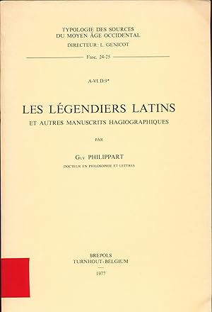 Immagine del venditore per Les Lgendiers Latin Et autres Manuscrits hagiographiques venduto da avelibro OHG