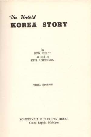 Imagen del vendedor de The Untold Korea Story a la venta por Clausen Books, RMABA