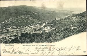 Bild des Verkufers fr Ansichtskarte / Postkarte Heidelberg am Neckar, Schloss von der Molkenkur gesehen zum Verkauf von akpool GmbH